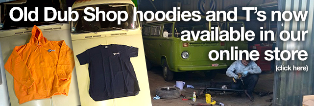 Wear the same as our mechanics in these great Old Dub Shop logo hoodies and t-shirts